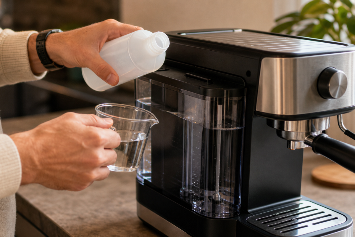 Koffiemachine ontkalken: hoe vaak, waarmee en stap voor stap
